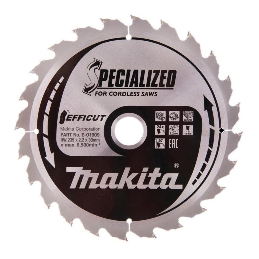 Makita E-01909 TCT saw 235X2.2X30mm 20° T24 EFFICUT – 2