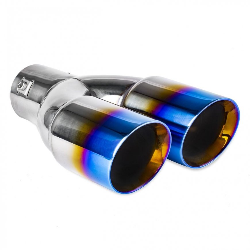 Stainless steel exhaust muffler tip amio mt 022 blc blue tan – 2