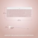 Klaviatūra LOGITECH MK470 Slim Combo – ROSE – JAV INT'L – 2,4 GHZ – INTNL-973