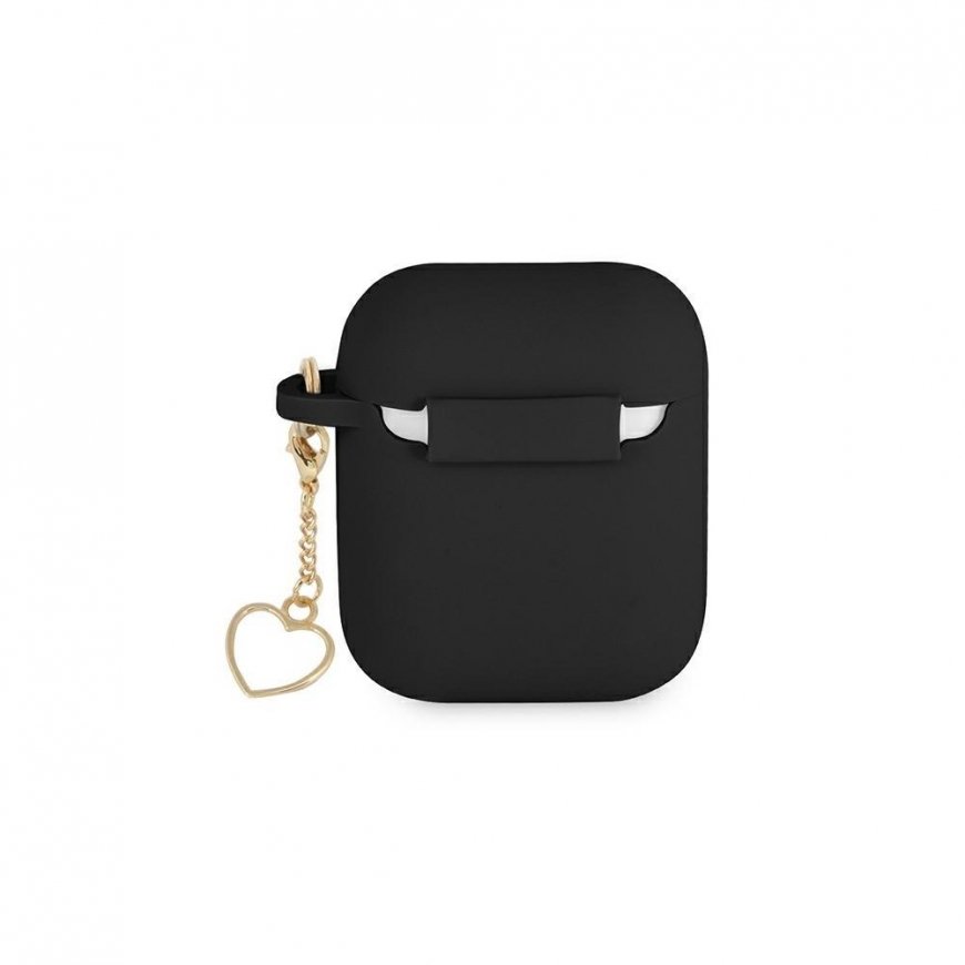 Guess GUA2LSCHSK AirPods cover black/black silicone Charm Heart Collection – 4