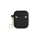 Guess GUA2LSCHSK AirPods cover black/black silicone Charm Heart Collection