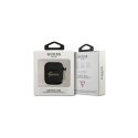 Guess GUA2LSCHSK AirPods cover juodas/juodas silikoninis Charm Heart Collection Guess GUA2LSCHSK AirPods cover juodas/juodas silikoninis Charm Heart Collection