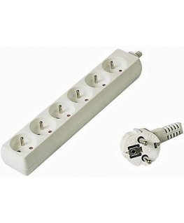 PremiumCord PP6-05 power extension 5 m 6 AC outlet(s) White