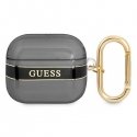Guess Strap Collection apsauginis dėklas, skirtas AirPods 3 juodas