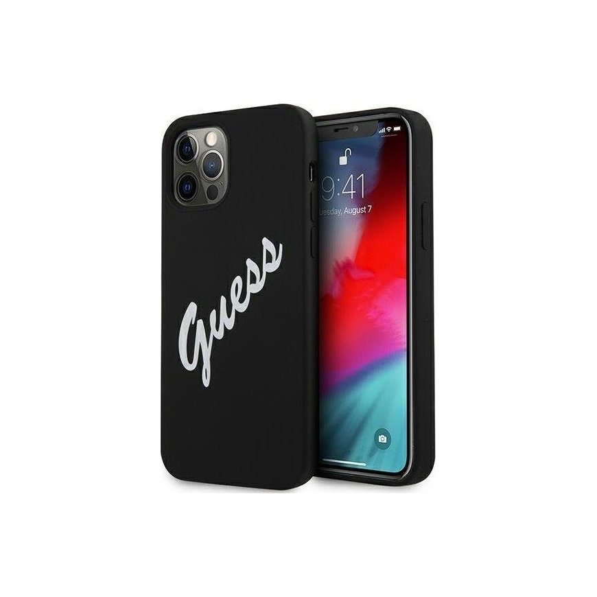 Guess GUHCP12LLSVSBW iPhone 12 Pro Max 6.7" juodas/baltas hardcase Silicone Vintage – 2