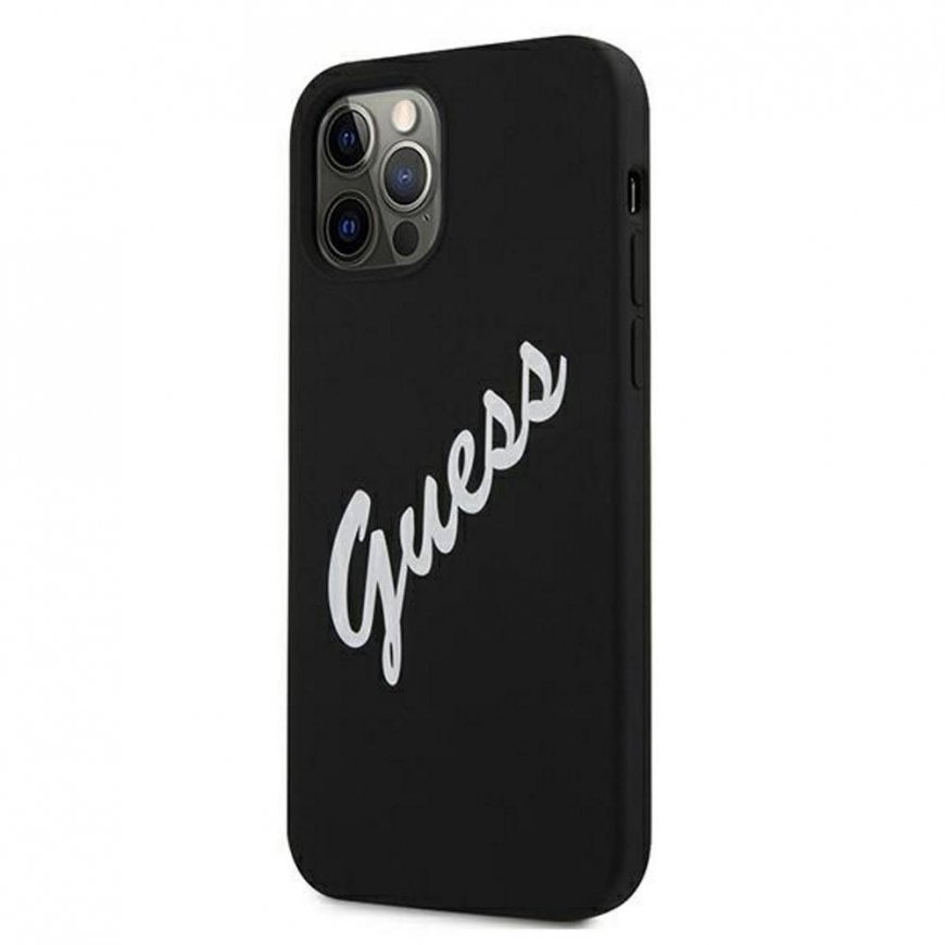 Guess GUHCP12LLSVSBW iPhone 12 Pro Max 6.7" juodas/baltas hardcase Silicone Vintage – 3