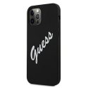 Guess GUHCP12LLSVSBW iPhone 12 Pro Max 6.7" juodas/baltas hardcase Silicone Vintage