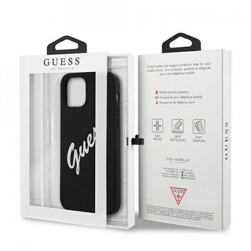 Guess GUHCP12LLSVSBW iPhone 12 Pro Max 6.7" black/white hardcase Silicone Vintage – 5