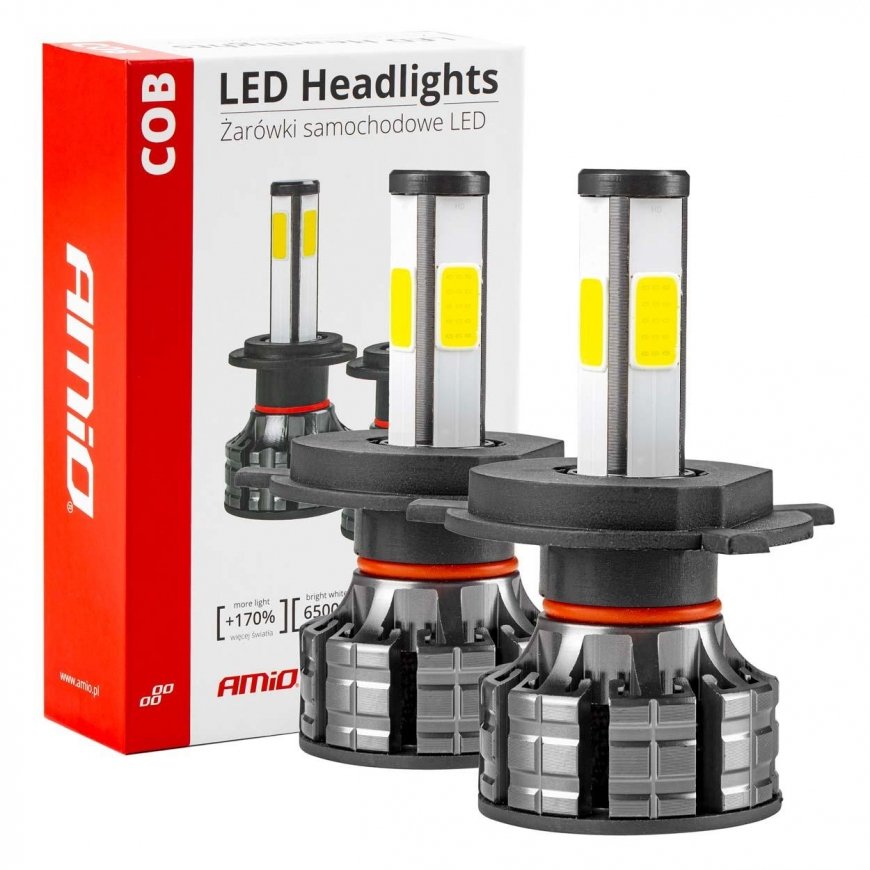 Cob 4side amio h4 led car lights – 2