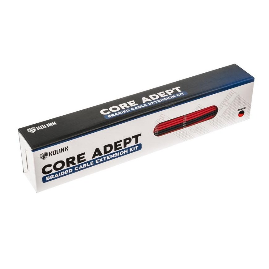 Kolink Collink Core Adept Braided Cable Extension Kit - Black/Red – 4