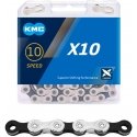 KMC X10 chain, 10-year, 114L, silver/black KMC X10 chain, 10-year, 114L, silver/black