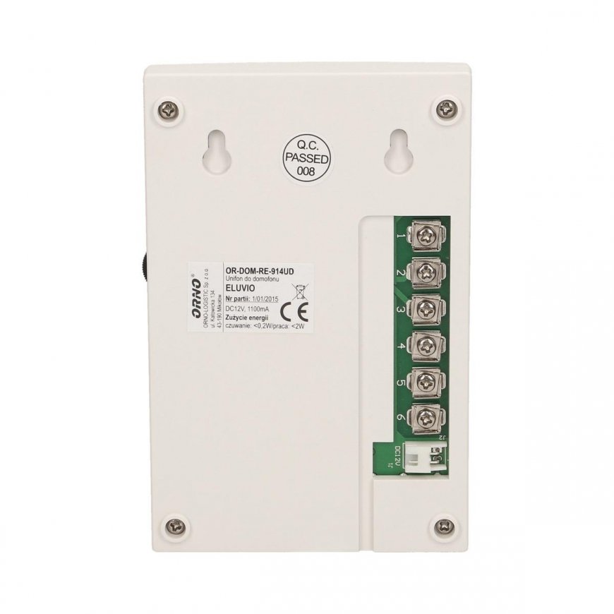 Orno Vienodo su interkomu namofono rodinys, beklausis, baltas, ELUVIO INTERCOM OR-DOM-RE-920/W - OR- – 7