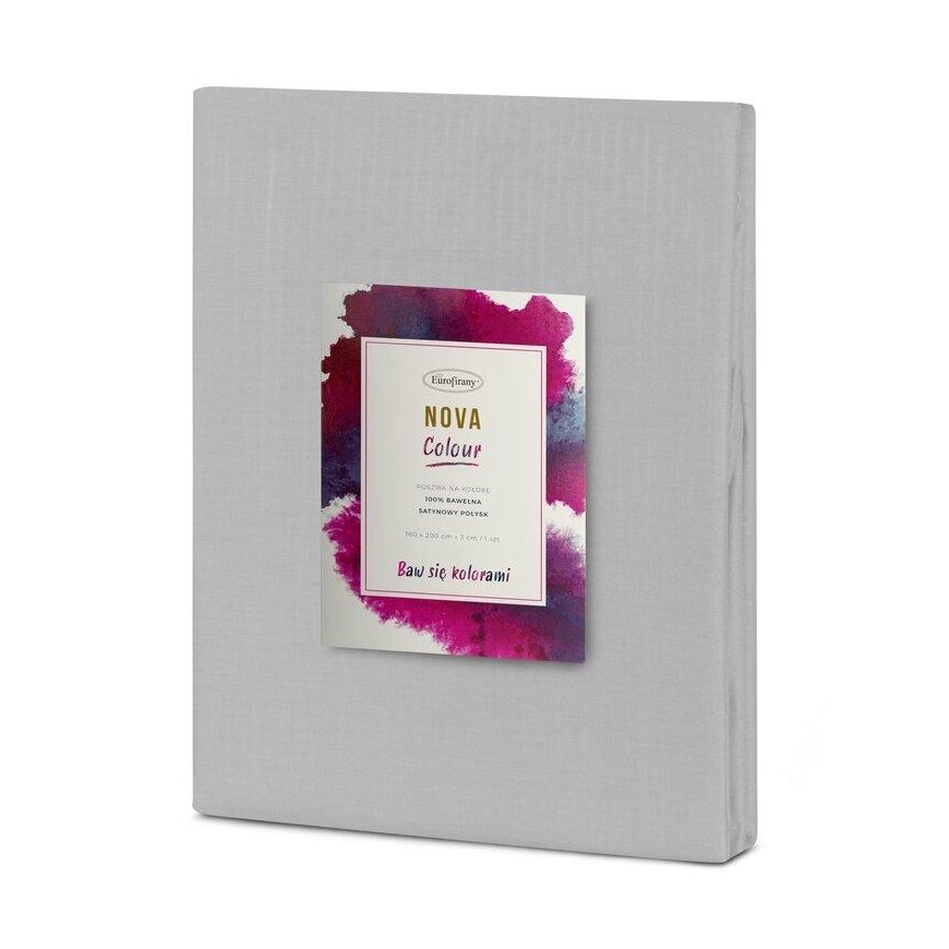Eurofirany NOVA COLOR POS/NOVAC/ST/PO Cotton duvet cover with satin gloss, 220X200 cm, color: steel – 7