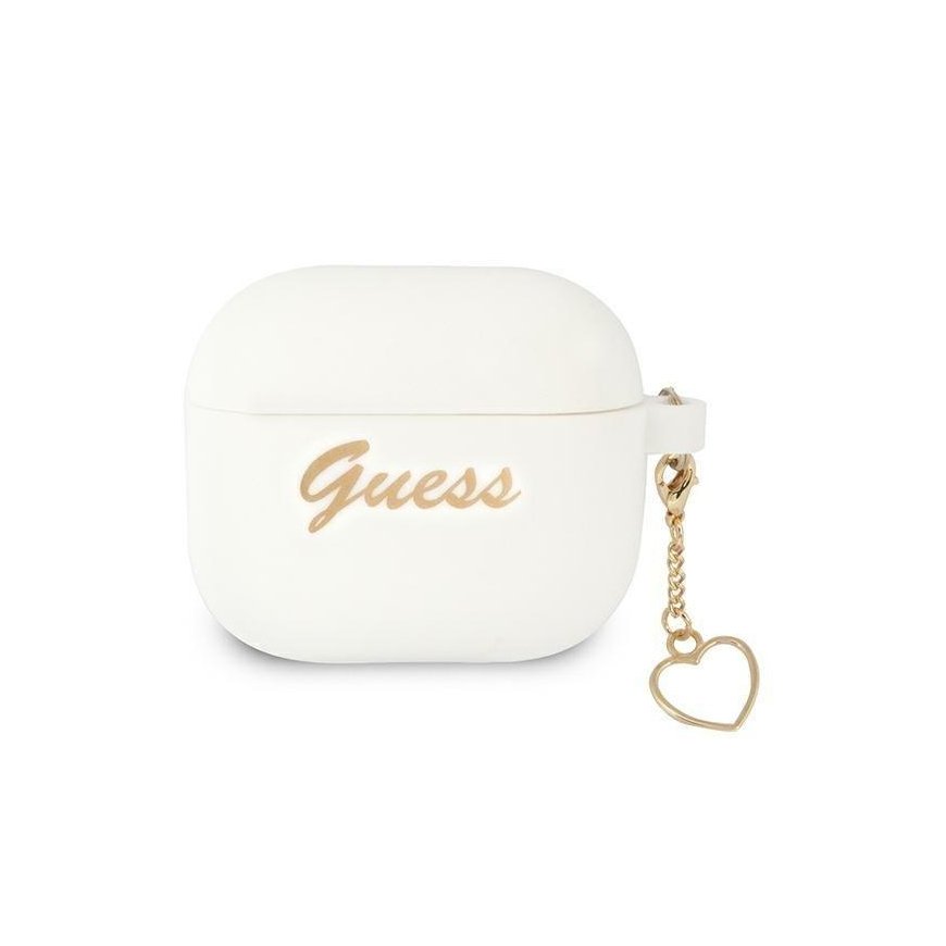 Guess GUA3LSCHSH AirPods 3 cover white silicone charm heart collection