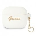 Guess GUA3LSCHSH AirPods 3 cover white silicone charm heart collection