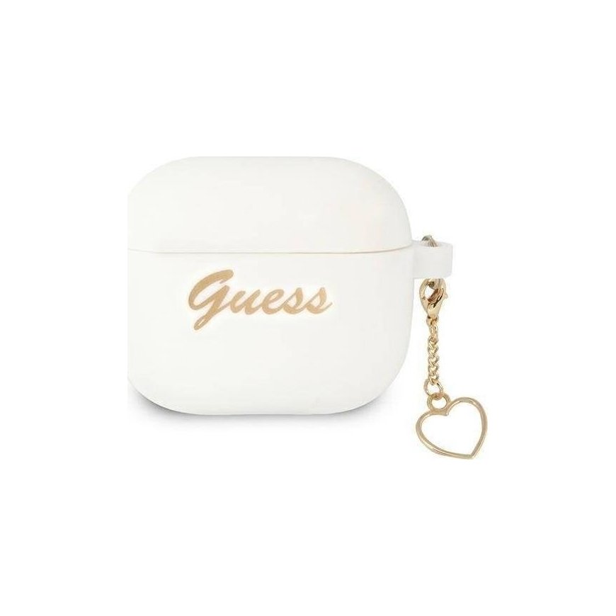Guess GUA3LSCHSH AirPods 3 cover white silicone charm heart collection – 2