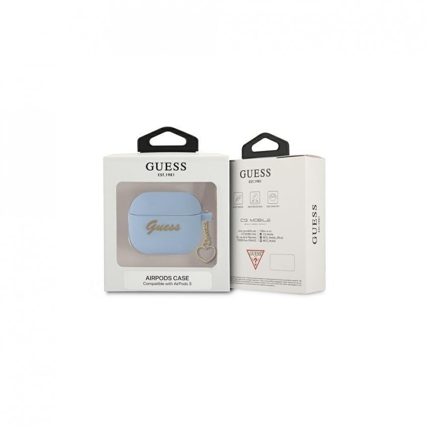 Guess GUA3LSCHSH AirPods 3 dangtelis baltas silikono žavesio širdies kolekcija – 4