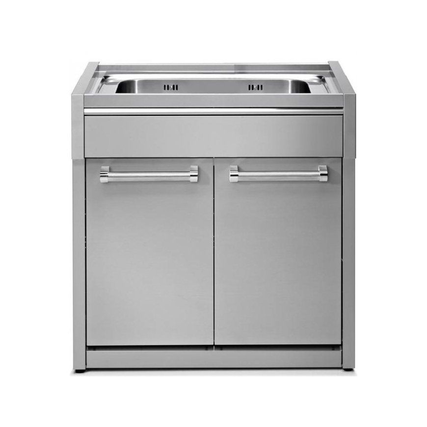 Stainless steel cabinet module with sink Steel Genesi G9S-L1G SS