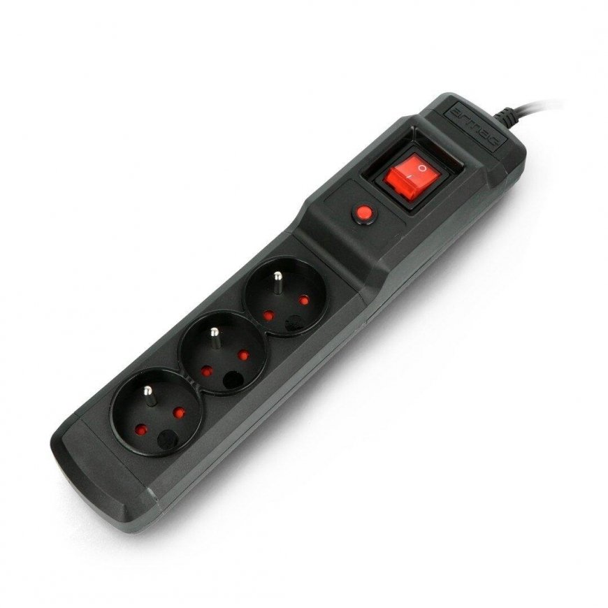ARMAC M3/15/CZ Armac Surge Protection MULTI M3 (3 sockets) 1.5m black – 5
