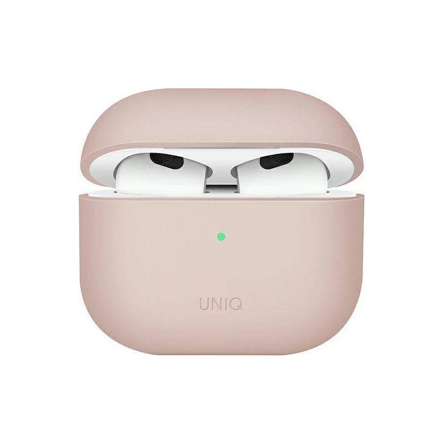 UNIQ DĖKLAS Lino AirPods 3 generolas. Silikoninė rožinė/rausvai raudona – 2
