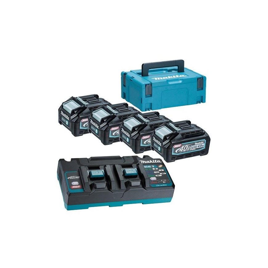MAKITA POWER KIT 40V XGT (BL4040Fx4+DC40RB)