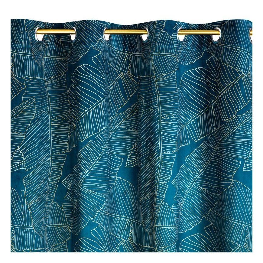 Eurofirany LIMITED COLLECTION MUSA2 Naktinė užuolaida iš minkšto aksomo su augalų raštu, 140X250 cm, – 3