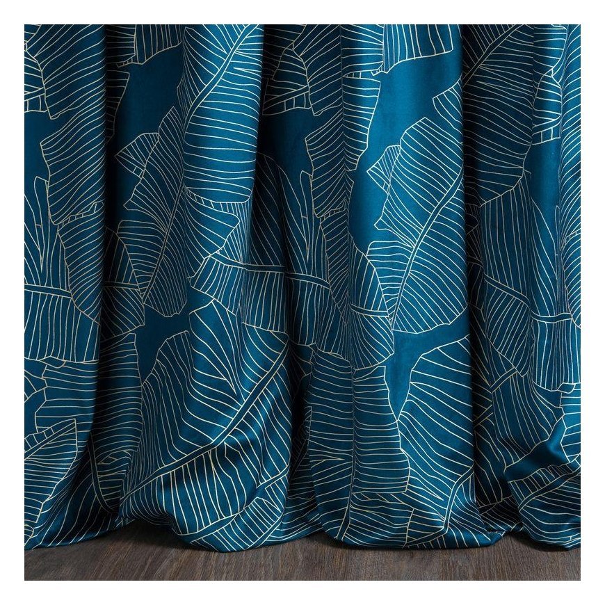 Eurofirany LIMITED COLLECTION MUSA2 Night curtain in soft velvet with plant pattern, 140X250 cm, loo – 6