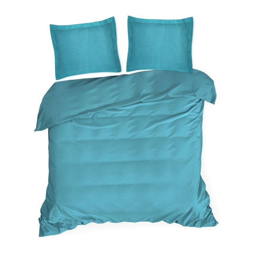 Eurofirany NOVA COLOR POS/NOVAC/TU/PO Cotton duvet cover with satin gloss, 220X200 cm, color: turquo – 5