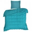 Eurofirany NOVA COLOR POS/NOVAC/TU/PO Cotton duvet cover with satin gloss, 220X200 cm, color: turquo