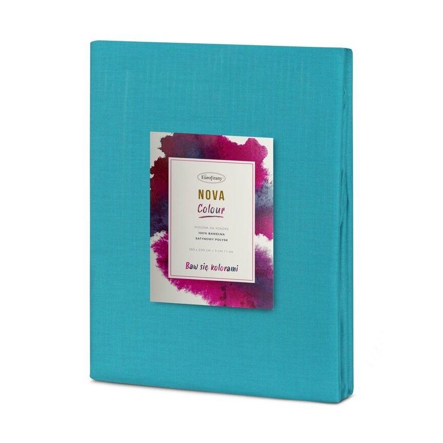 Eurofirany NOVA COLOUR POS/NOVAC/TU/PO Medvilninis antklodės užvalkalas su satino blizgesiu, 220X200 – 7