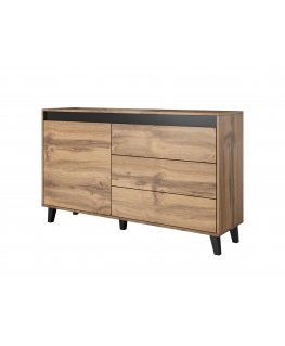 Cama Meble komoda NORD (spalva: Votan ąžuolas/ antracito)