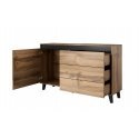Cama Meble chest of drawers NORD (color: Votan oak/anthracite)