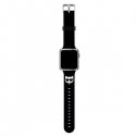 Apple Smart Watch 4/5/6/7/SE Karl Lagerfel Silicone Strap, Black, 42/44/45mm