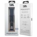 Apple Smart Watch 4/5/6/7/SE Karl Lagerfel Silicone Strap, Black, 42/44/45mm