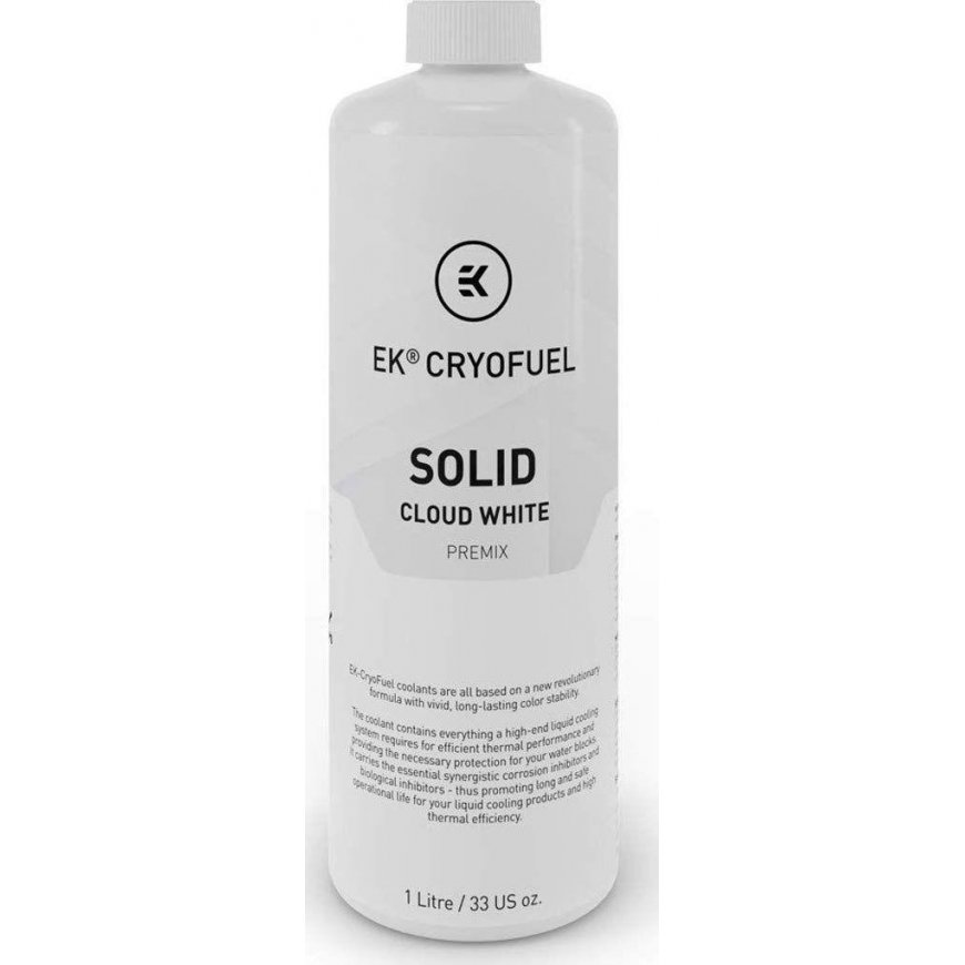 Ek Water Blocks Ek Water Blocks EK Water Blocks EK-CryoFuel Solid Premix, Cloud White - 1000ml – 10