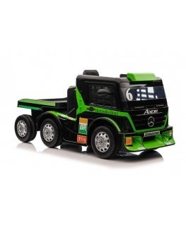 Lean Cars One-seater electric car with trailer Mercedes-Benz Axor XMX622, yellow