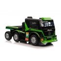 Lean Cars One-seater electric car with trailer Mercedes-Benz Axor XMX622, green