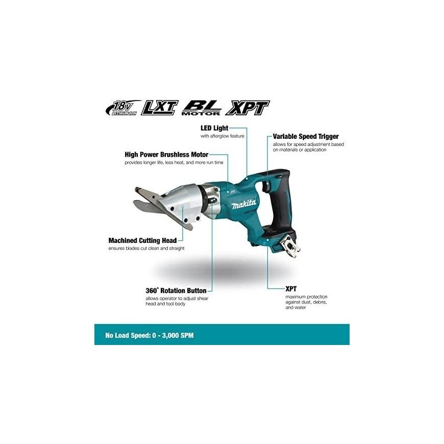 Makita DJS800Z Cordless scissors for fiber cement boards 18V, cutting power 13mm, without batteries – 2