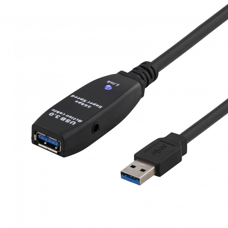 Deltaco USB3-1002 USB cable 5 m USB 3.2 Gen 1 (3.1 Gen 1) USB A Black