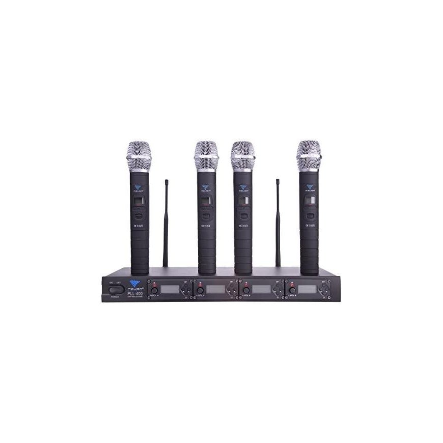 Azusa Microphone PLL-400 UHF 4 channels (4 hand-held microphones) – 2