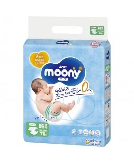 MOONY diapers AIRFIT, NB, 76 pcs., 0-5kg, 13780