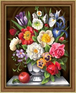 Beldizart Deimantinės tapybos rinkinys Gėlės 40х50 cm AZ-1604