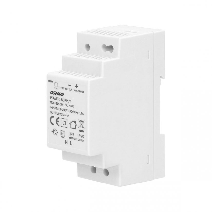 Orno Maitinimas DIN bėgeliui 12VDC, 2A, 24W, 2 modulių pločio – 2