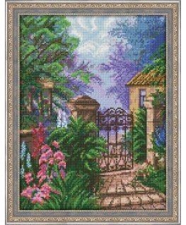 Beldizart Diamond painting set Gate to the garden 30*40 cm AZ-1329