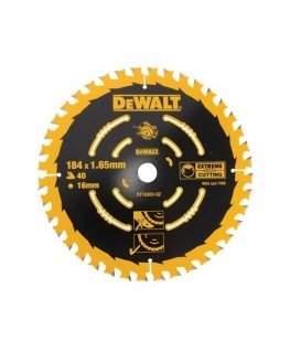 Cutting disc 184x1.65x16mm, z40, 20° wood MDF, DeWalt