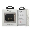 Guess GUAPSASMK AirPods Pro cover juodas/juodas Saffiano Script Metal Collection Guess GUAPSASMK AirPods Pro cover juodas/juodas Saffiano Script Metal Collection