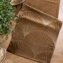Eurofirany BLINK / 14 Velvet table runner with a large art deco fan pattern, 35X220 cm, color: brown Eurofirany BLINK / 14 Velvet table runner with a large art deco fan pattern, 35X220 cm, color: brown