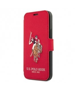 US Polo Assn US Polo USFLBKP12SPUGFLRE iPhone 12 mini 5.4 inch Red / Red Book Polo Embroidery Collection