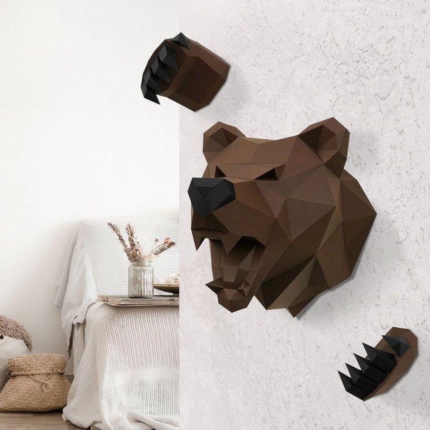 Beldizart Wizardi 3D Papercraft Bear PP-1MED-BRW
