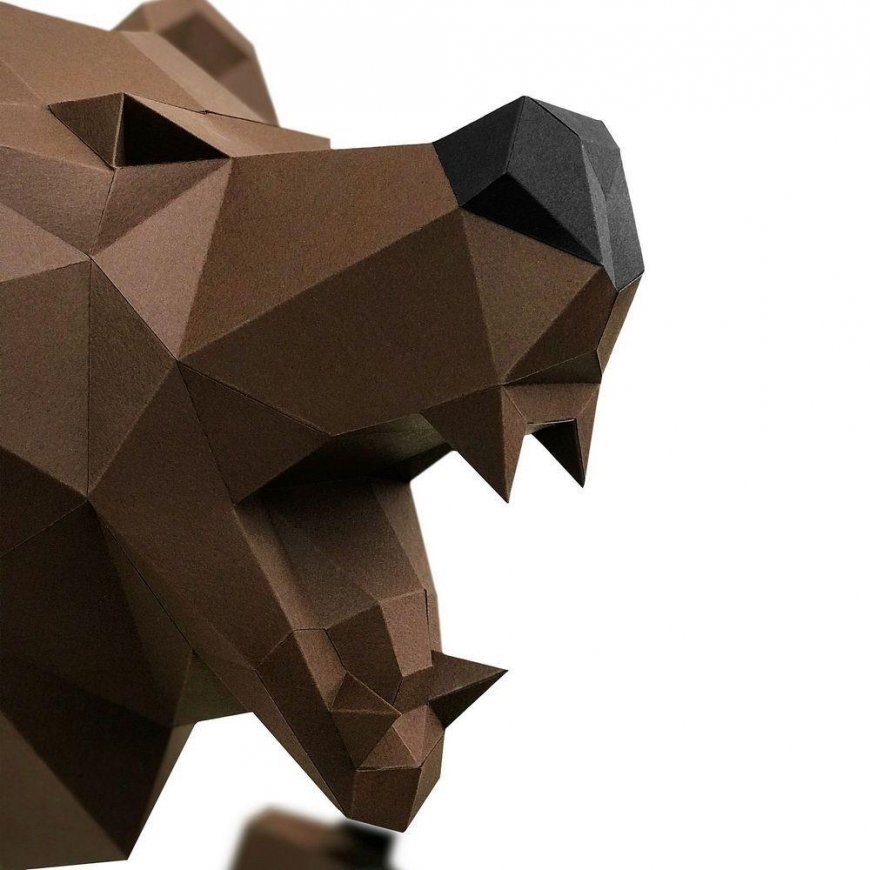 Beldizart Wizardi 3D Papercraft Bear PP-1MED-BRW – 5